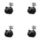 Service Caster 2'' Nylon Twin Wheel Casters with Brakes and Side Mount Brackets , 4PK SCC-GR02S50-NYS-B-716-4-CB180-4 - alternate 1